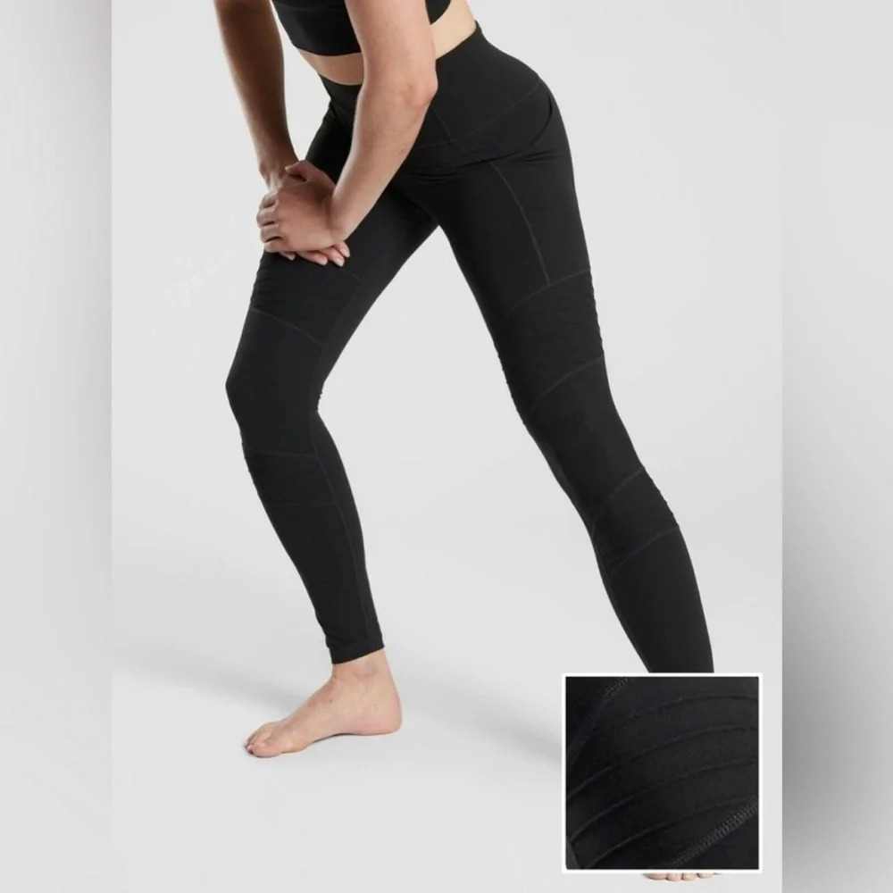 Athleta Black Inclination Moto Tight‎